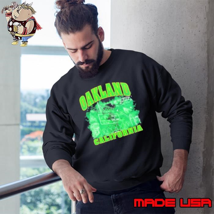 Oakland California Green Cityscape Sweatshirt