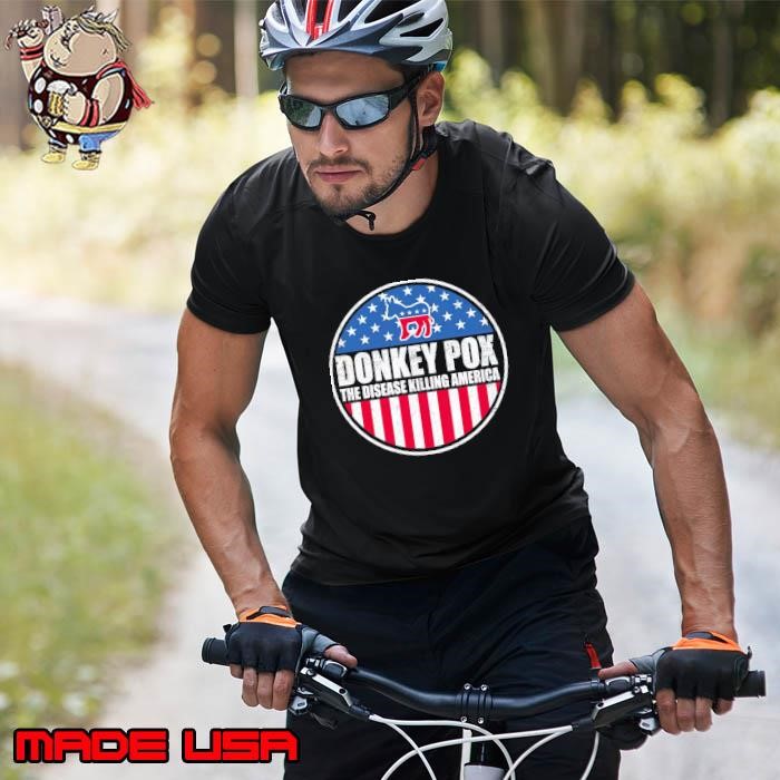 Original Donkey Pox The Disease Killing America usa flag Anti Democrat Unisex