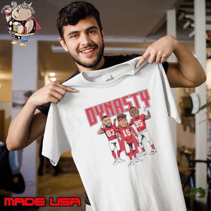 Patrick Mahomes Travis Kelce & Chris Jones Dynasty Caricatures Unisex