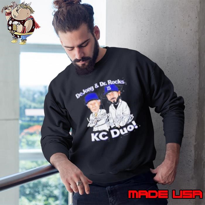 Paul DeJong and Dr. Rocks Kansas City Cartoon Signatures Sweatshirt
