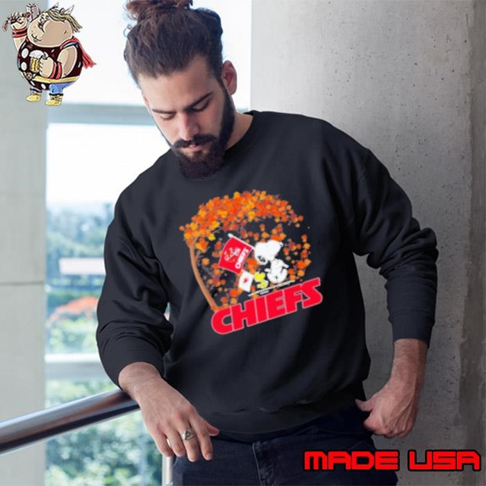 Peanuts Snoopy And Woodstock Parade Flag Kansas City Chiefs In The Fall Sweatshirt