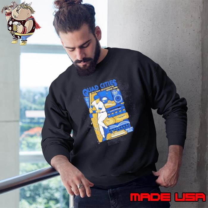 Quad Cities River Bandits Since 1960 Modern Woodmen Park Near City Screen Printing And Embroidery T Sweatshirt