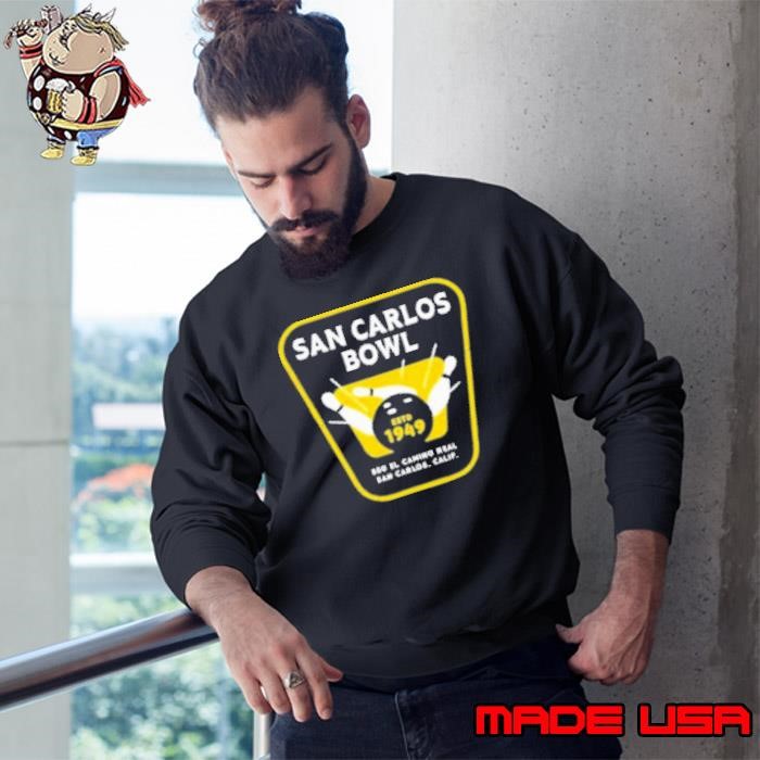 San Carlos Bowl Estd 1949 850 El Camino Real San Carlos Calif Sweatshirt