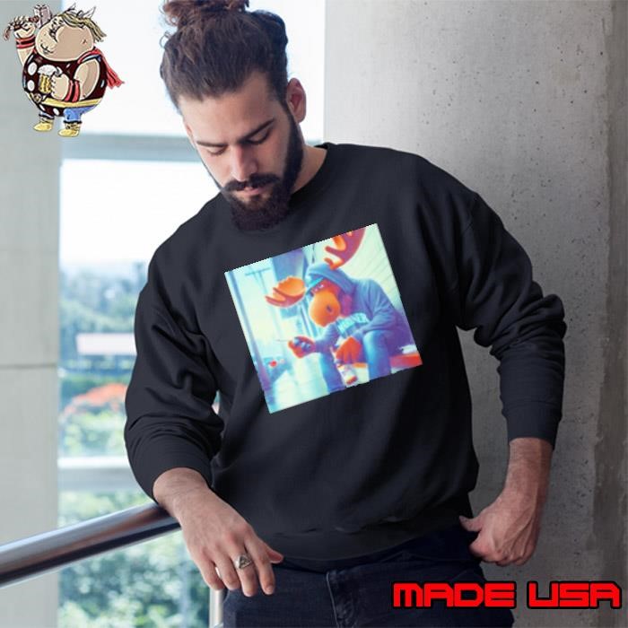 Seattle Mariners Mariner Moose Drink And Smoking Sweatshirt