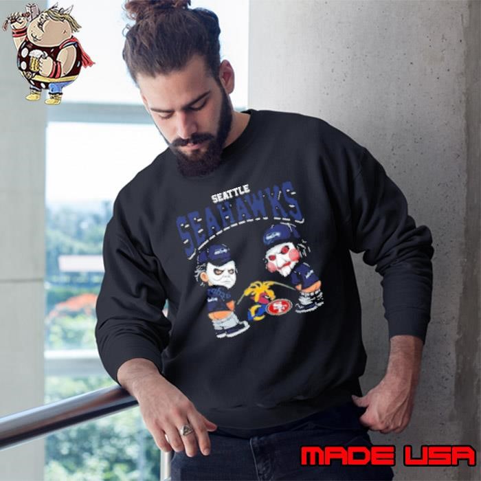 Seattle Seahawks NFL Halloween Peeing Sweatshirt