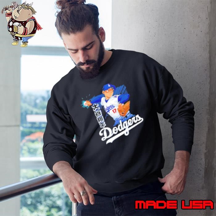 Shohei Ohtani Los Angeles Dodgers Cartoon Sweatshirt