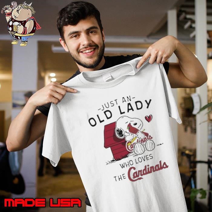 Snoopy Just An Old Lady Who Loves The St Louis Cardinals Unisex