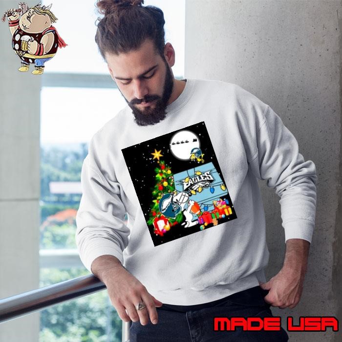 Snoopy and Woodstock Philadelphia Eagles Home Merry Christmas Sweatshirt