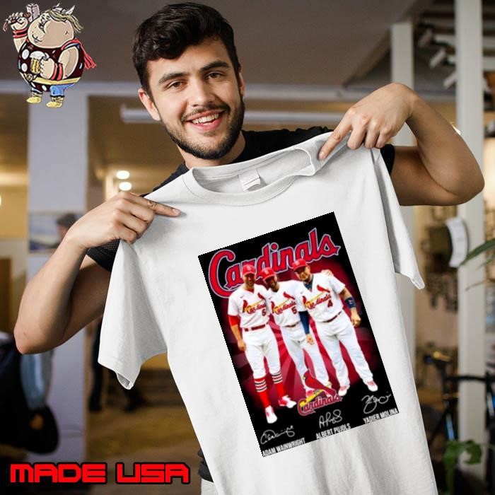St. Louis Cardinals Adam Wainwright Albert Pujols and Yadier Molina signature Unisex