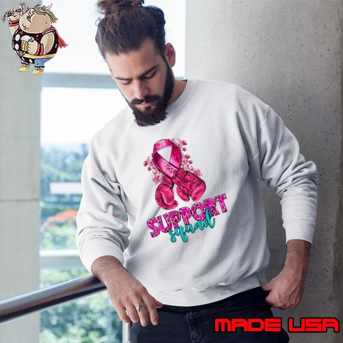 Support Squad Breast Cancer Awareness Boxing Gloves Sweatshirt