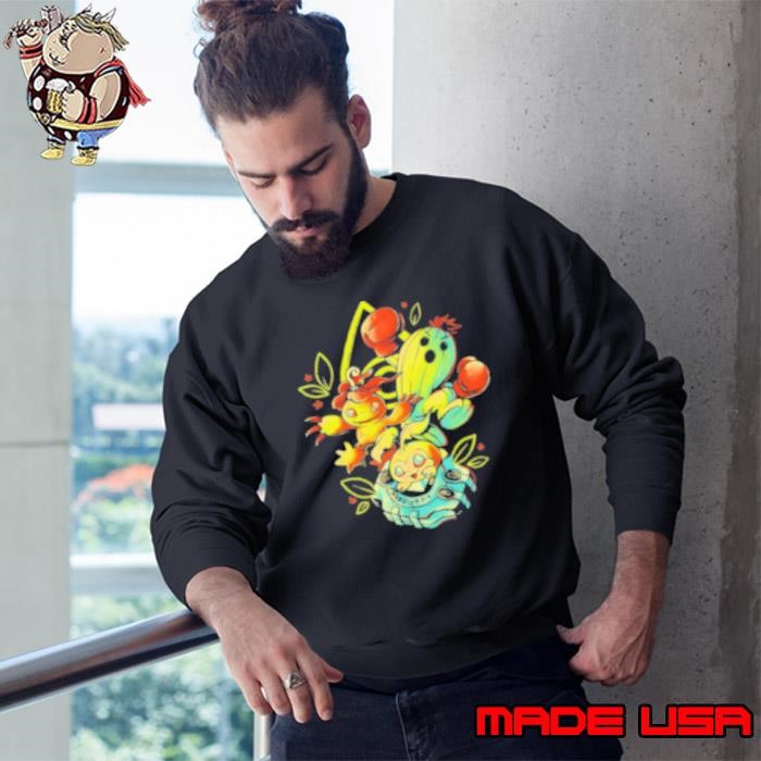 Tanemon Palmon And Togemon Digimon Digital Cactus Evolution Sweatshirt