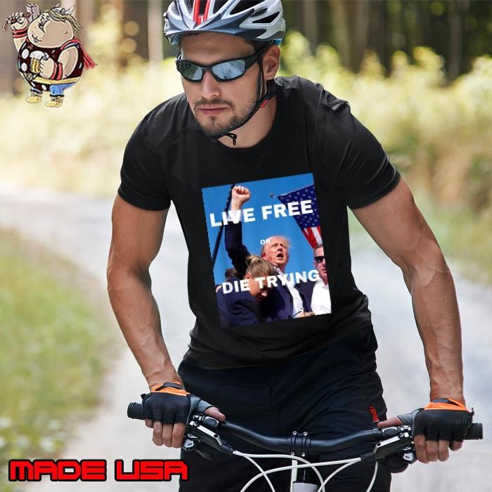 Trump Live Free Or Die Trying American flag election 2024 Unisex