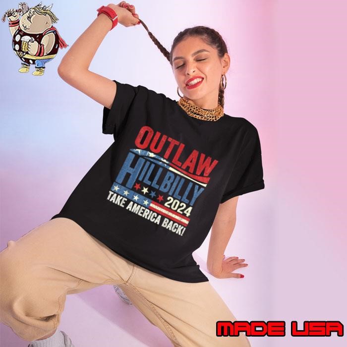 Vintage Elections Outlaw Hillbilly Take America Back US Flag Ladies tee