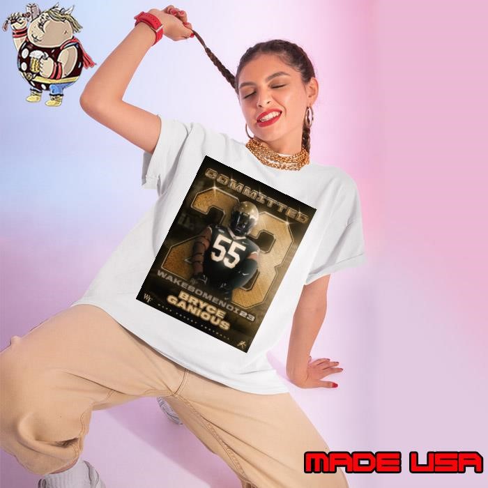 Wakesomenoi23 Bryce Ganious committed Wake Forest football Ladies tee