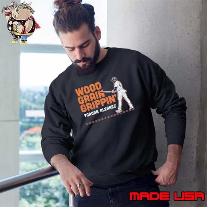 Yordan Alvarez Wood Grain Grippin Cuban professional baseball designated hitter Sweatshirt