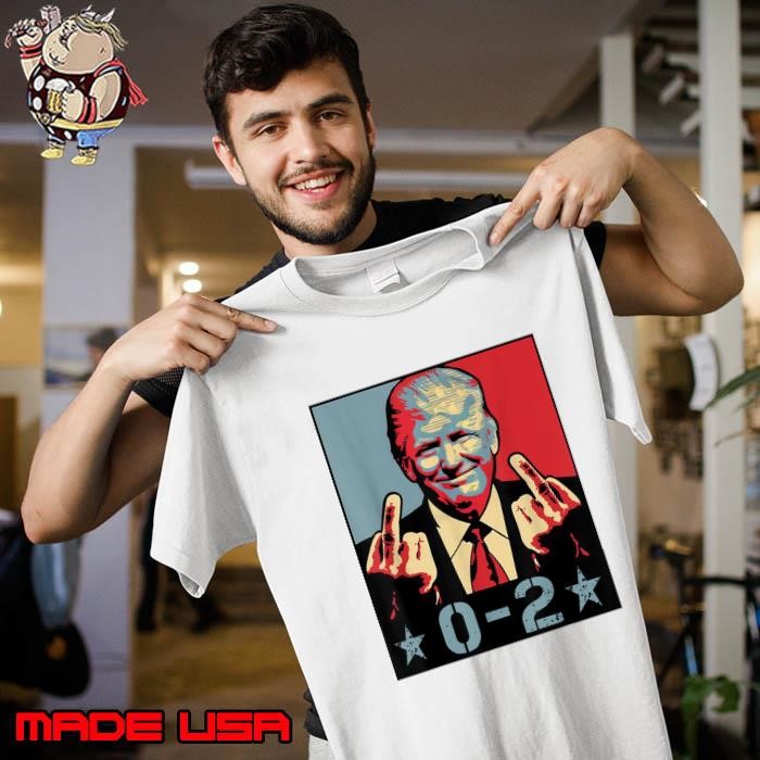0 2 Stars Joe Biden Middle Finger Retro Vote Trump 2024 Unisex