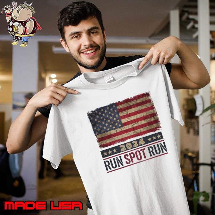 2024 run spot run american flag retro stars election Unisex