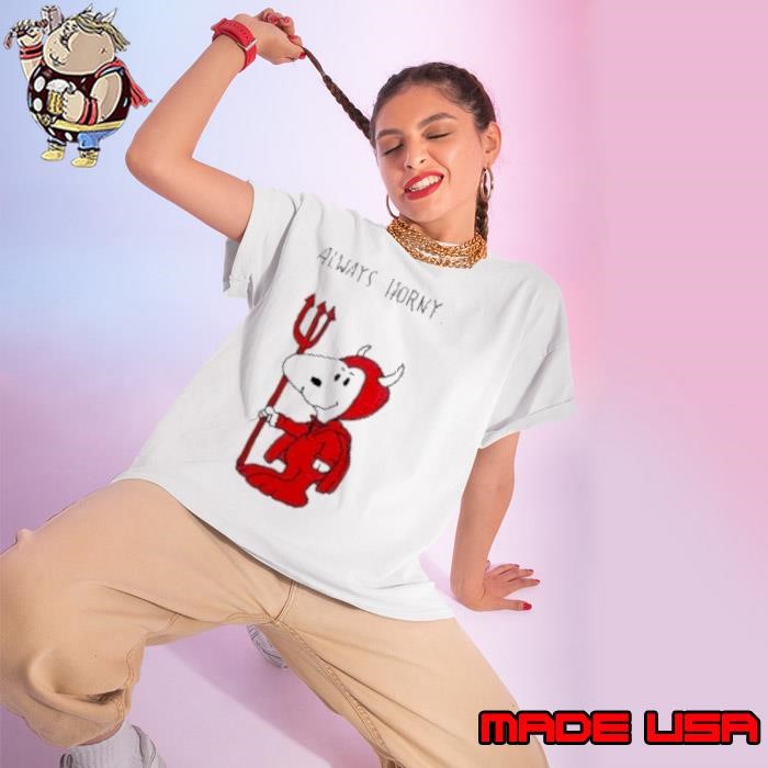 Always Horny Snoopy Peanuts Ladies tee