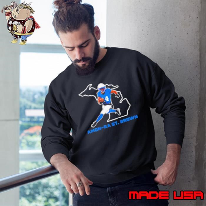 Amon Ra St. Brown Detroit Lions state star vintage Sweatshirt