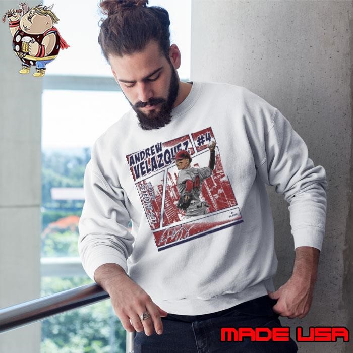 Andrew Velazquez Los Angeles A Comic Signature Baseball Sweatshirt