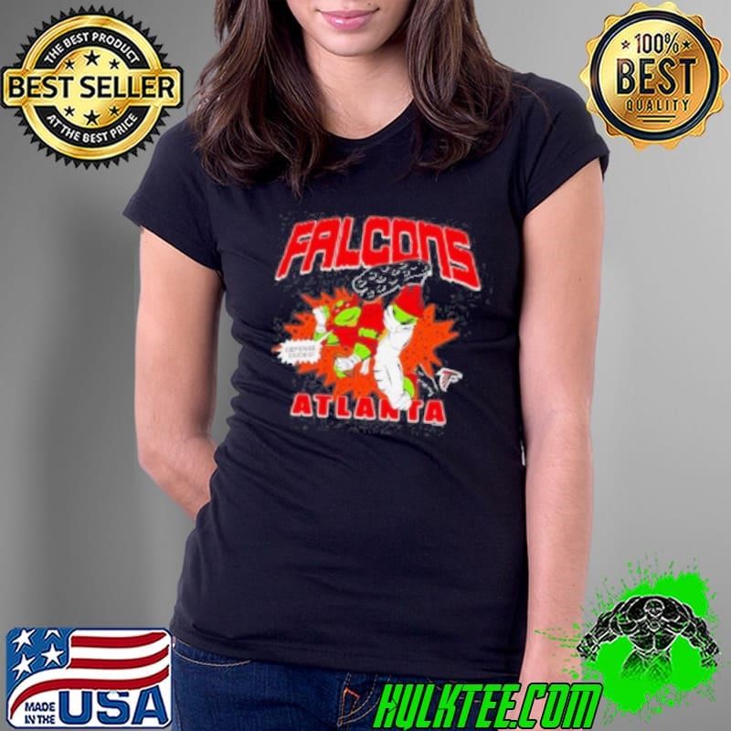 Atlanta Falcons Ninja Turtles Raphael defense dudes Ladies tee