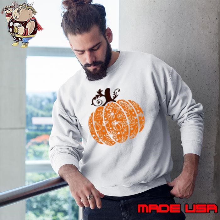 Autumn Element Pattern Pumpkin Teacher Sweatshirt