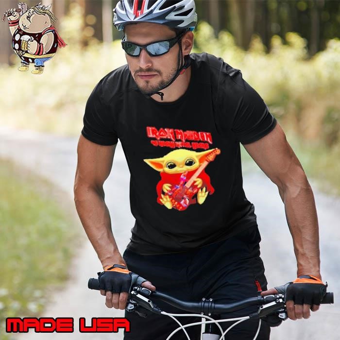 Baby Yoda Iron Maiden 45 heavy metal years signatures Unisex