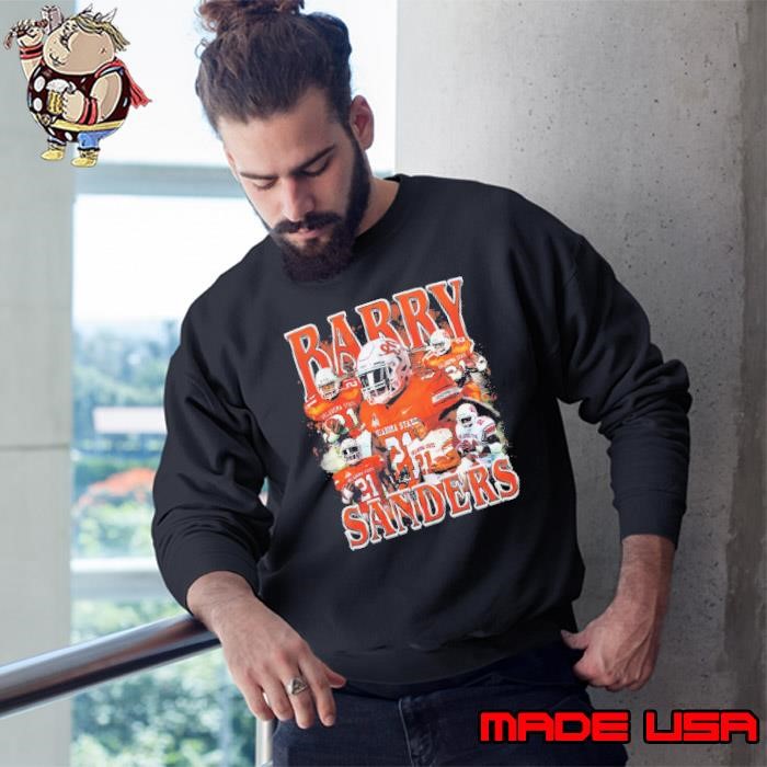Barry Sanders American former professional football running back Retro Bootleg Sweatshirt