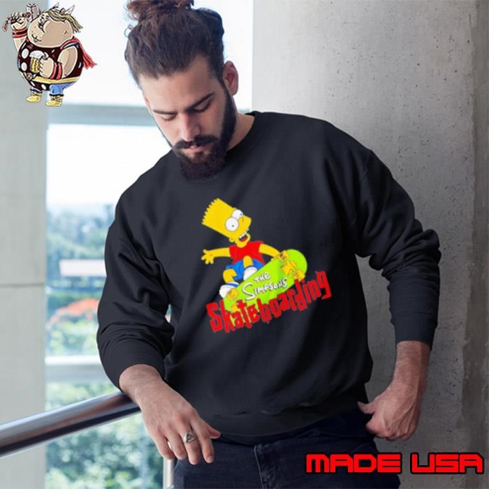 Bart Simpson The Simpsons Skateboarding cartoon Sweatshirt