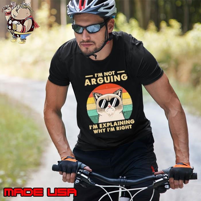 Cat Engineer I'm not arguing explaining why right Vintage Retro Unisex