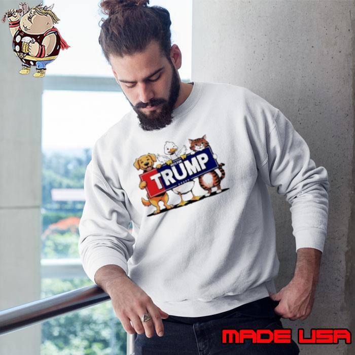 Cat duck dog pets for Trump 2024 Sweatshirt