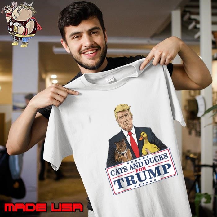 Cats and Ducks for Trump 2024 Kittens and Ducks Election Stars Unisex