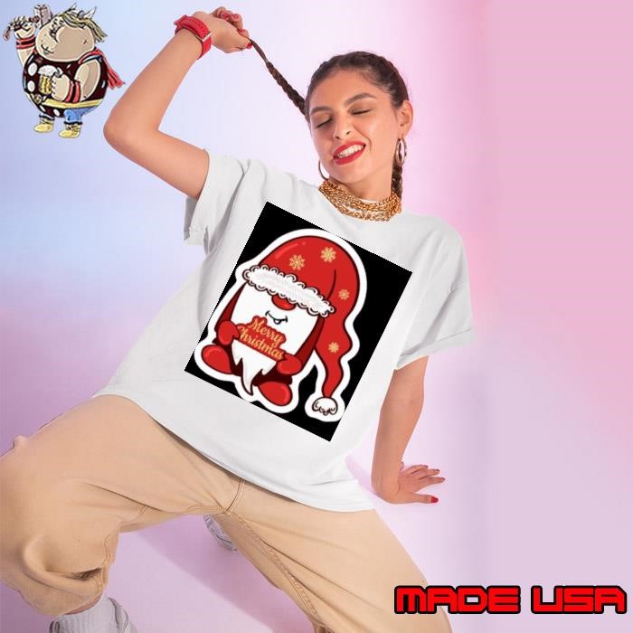 Chibi Gnome Merry Christmas Ladies tee