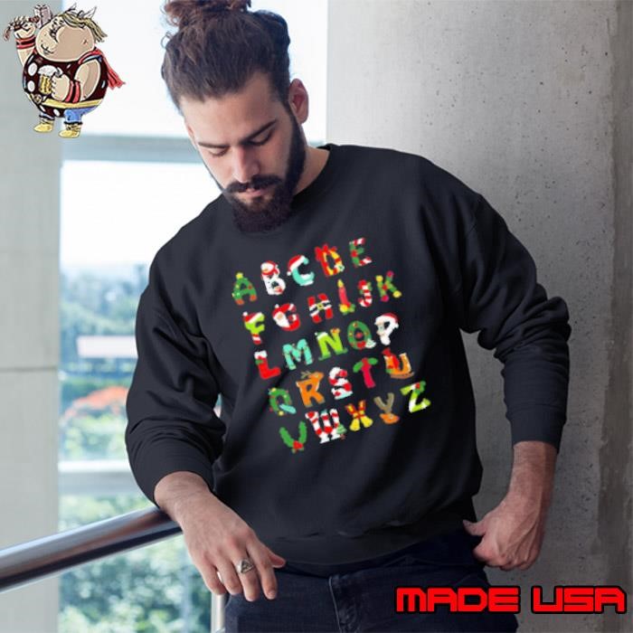 Christmas Alphabet All The Cute Things In Christmas Teacher Sweatshirt