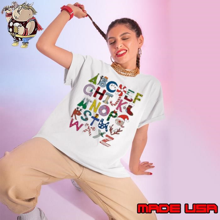 Christmas Alphabet Teacher Ladies tee
