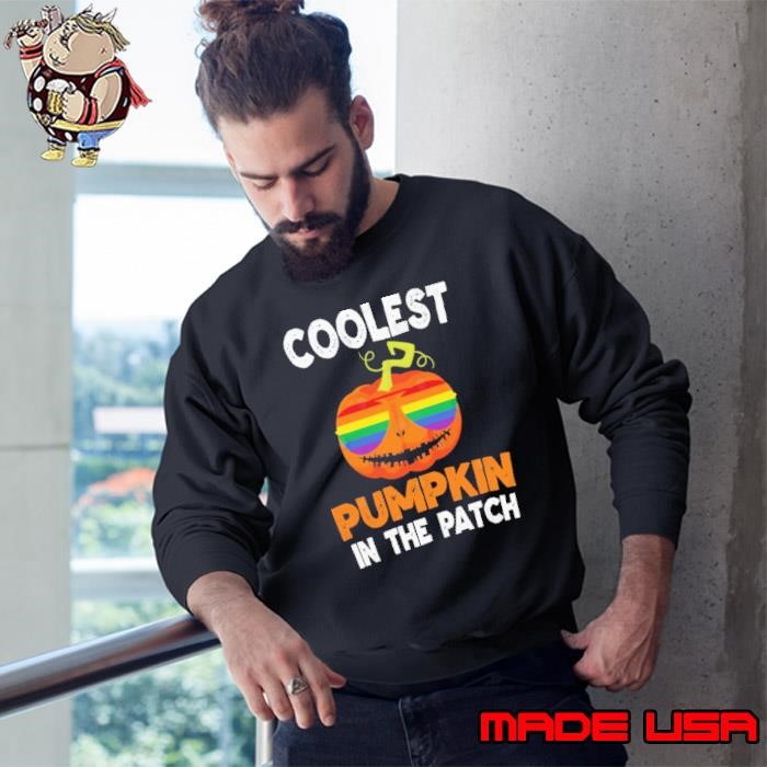 Coolest Pumpkin In The Patch Outfit Halloween Sunglasses Lgbt Sweatshirt