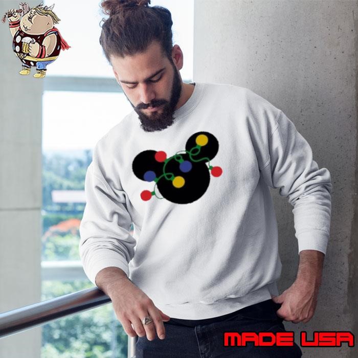 Disney Minnie Head Christmas Light Sweatshirt