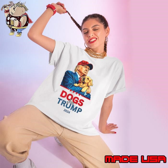 Dogs for Trump 2024 Stars election Ladies tee