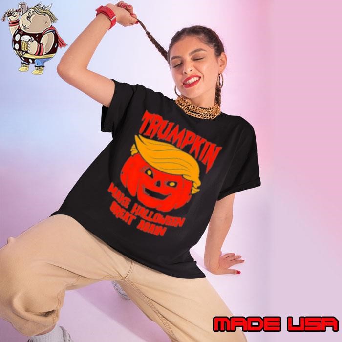 Donald Trump 2024 Trumpkin Make Halloween Great Again Ladies tee