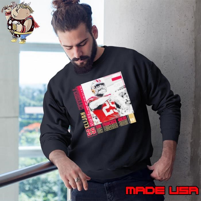 Elijah Mitchell American professional football running back Paper Poster Sweatshirt