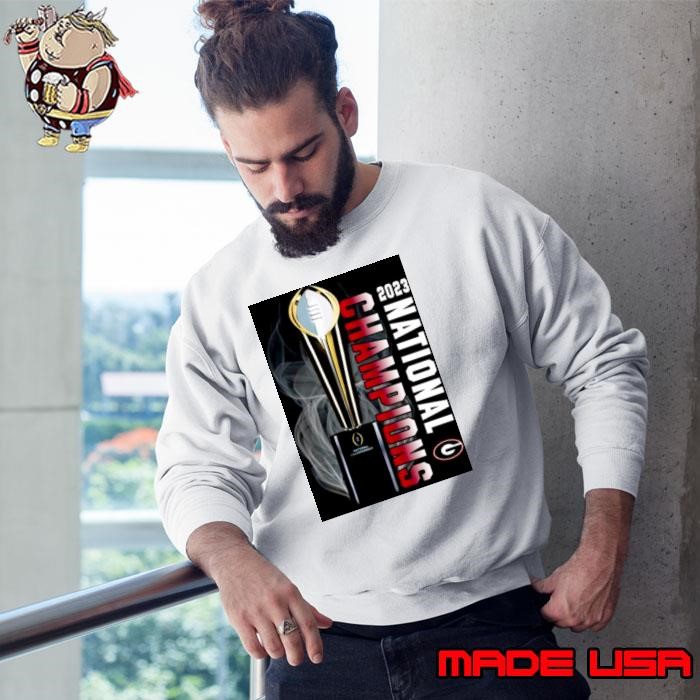 Georgia Bulldogs College Football Playoff 2023 National Champions Trophy Sweatshirt