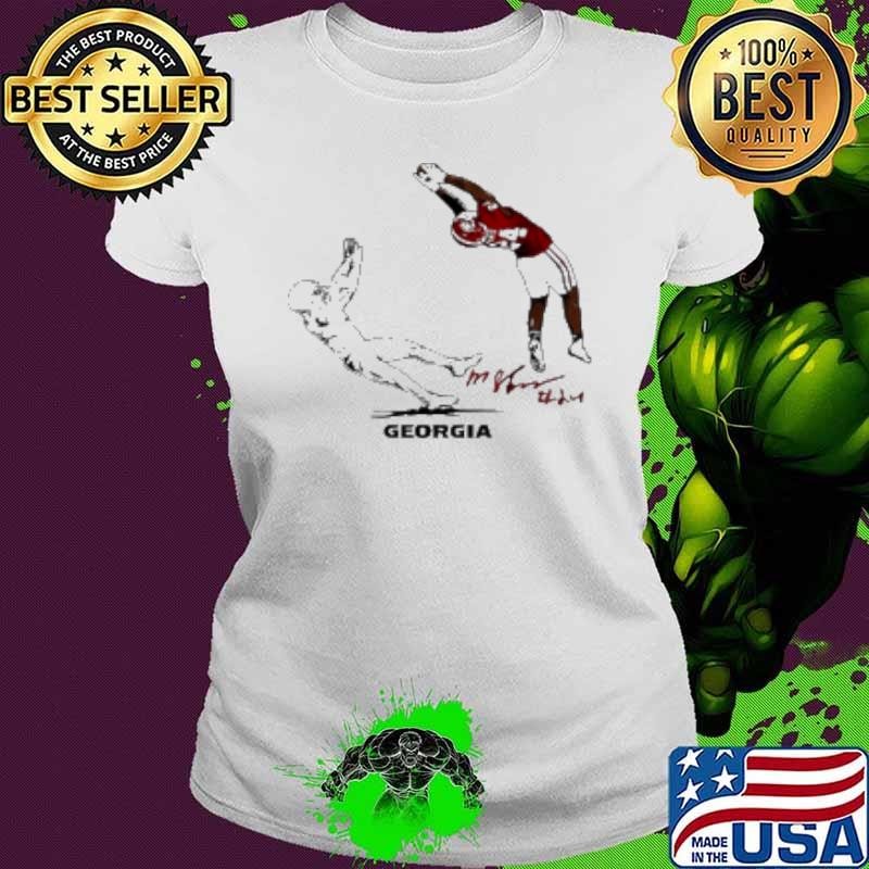 Georgia Football Malaki Starks INT NIL Signature Ladies tee