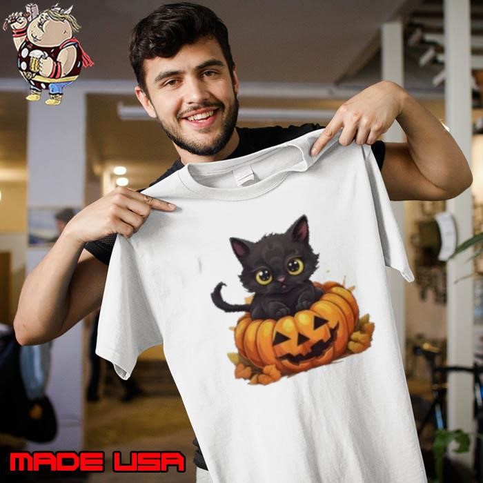 Halloween Black Cat Pumpkin Spooky Kitty Boys Girls Unisex