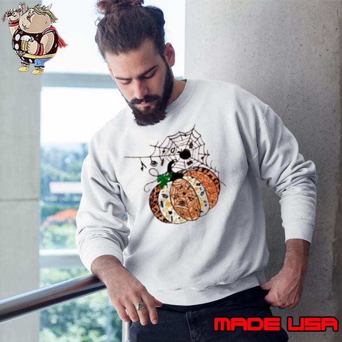 Halloween Pumpkins With Spider Webs Sweatshirt