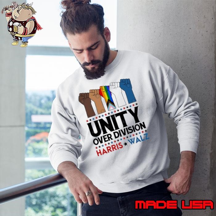 Harris Waltz 2024 Unity Over Division Election Kamala LGBTQ Sweatshirt
