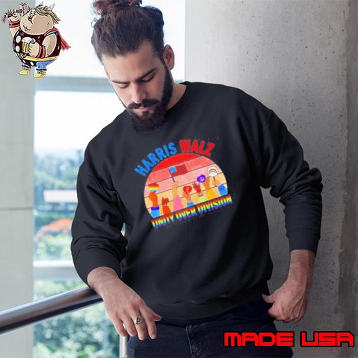 Harris Walz Unity Over Division LGBT Sweatshirt