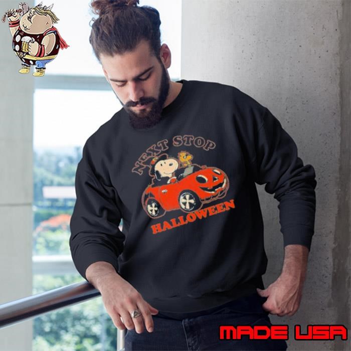 Hot Spooky Snoopy Beagle Car Next Stop Halloween Sweatshirt