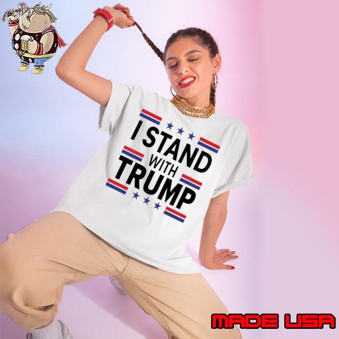 I stand with trump stars blue election 2024 Ladies tee