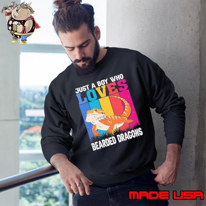 Just A Boy Who Loves Bearded Dragons Wonders Reptile Magic Sweatshirt
