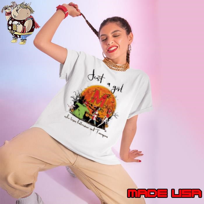 Just A Girl Who Love Halloween And LSU Tigers Football Ladies tee